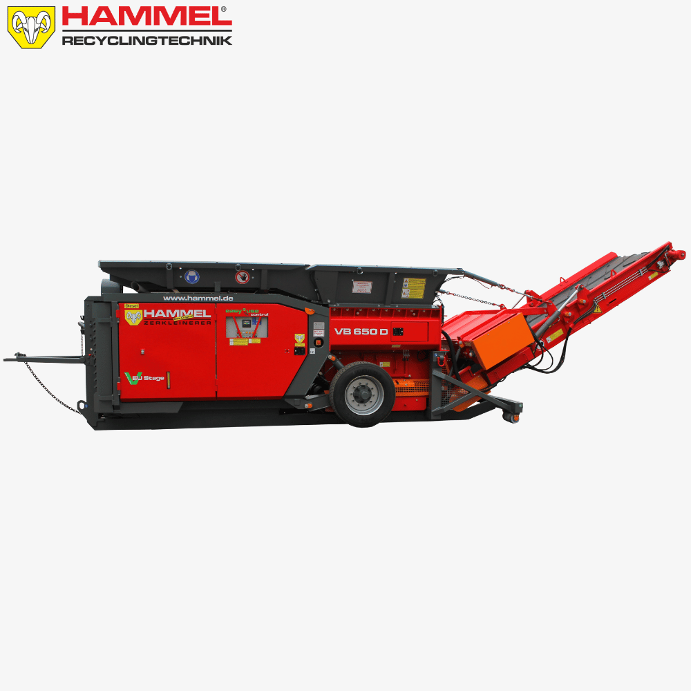hammel hooklift twin shaft shredder